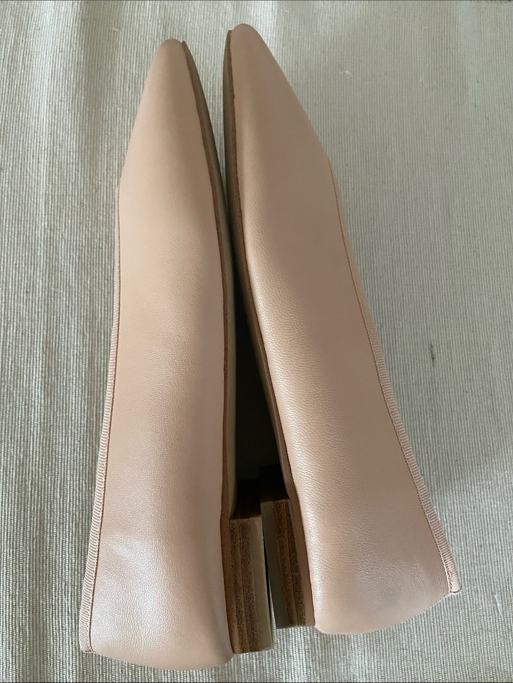 Tuckernuck Ballet Pink Leather Nina Flats Nude Size 7 - Picture 9 of 10